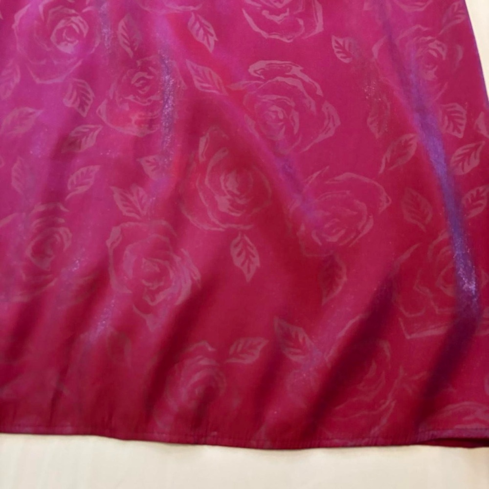 Pink and purple iridescent rose‎ print mini dress vintage Y2K shimmery XS/S - Picture 7 of 8